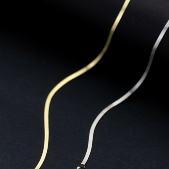 925 Sterling Silver Irregular Minimalist Anklet #E6-1418 - Picture 3 of 6